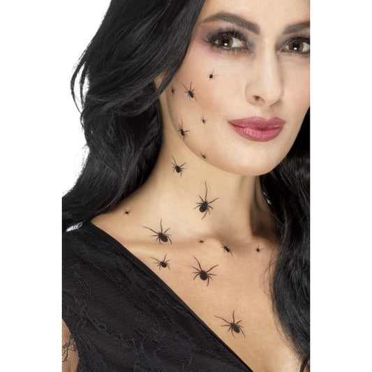 Crawling Spider Tattoo Transfers Ladies Hallowen Fancy Dress Make Up