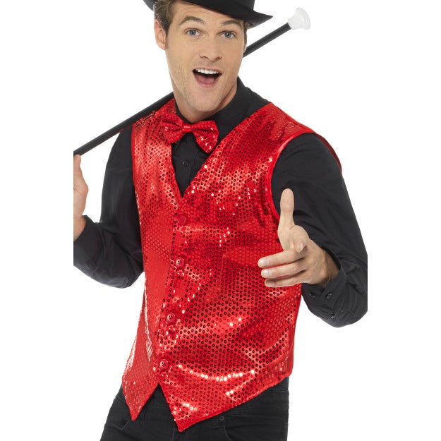 Sequin Waistcoat Mens Fancy Dress