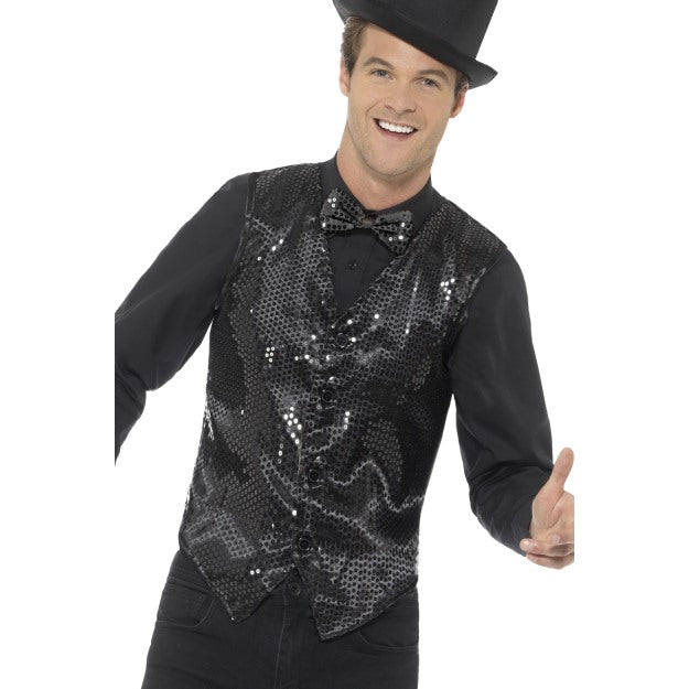 Sequin Waistcoat Mens Fancy Dress