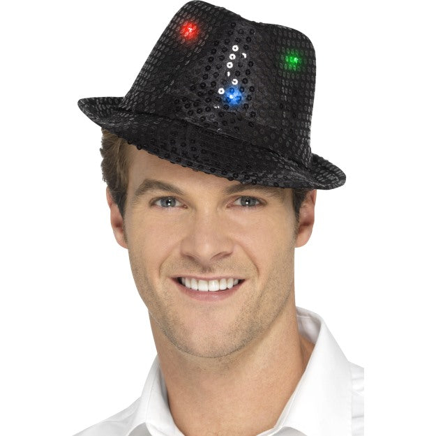 Light Up Sequin Fedora