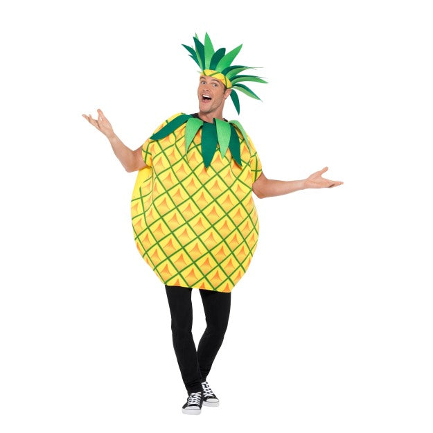 Adult Pineapple Costume Fruit Summer Festival Fancy Dress Mens Ladies