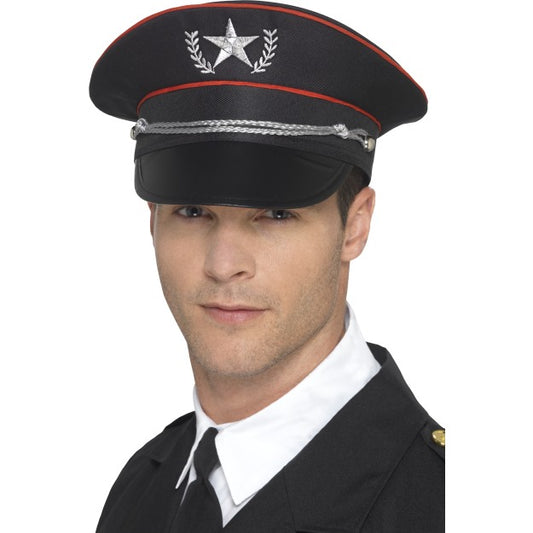 Men's Deluxe Military Officer Fancy Dress Hat Pilot General Captain Stag New