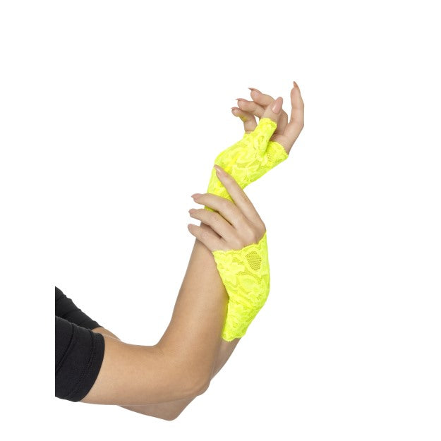 Neon Fishnet Gloves