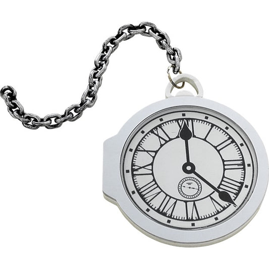 Oversized Pocket Watch Halloween Prop Fancy Dress Accessory White