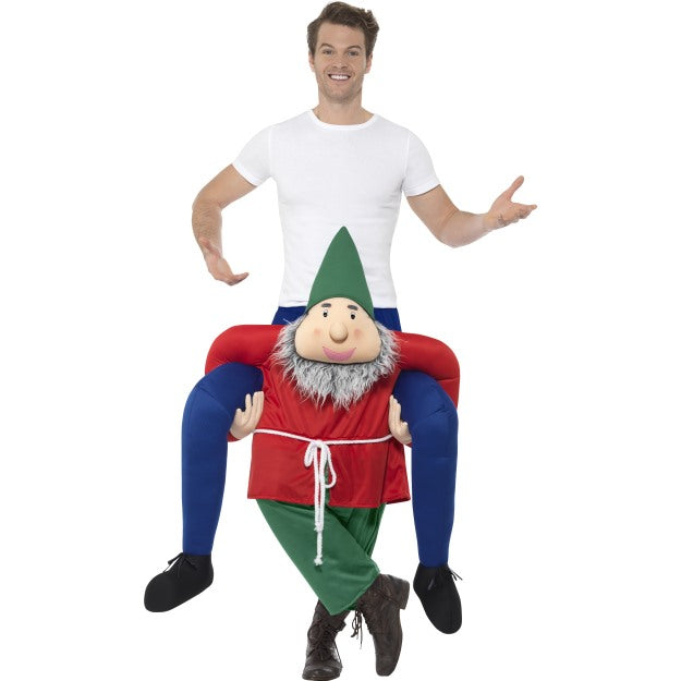 Biggyback Elf Costume Christmas Novelty Fancy Dress Outfit Ride On Mascot