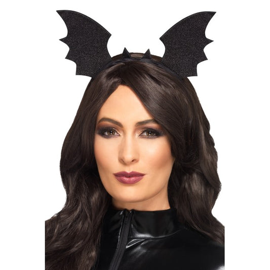 Bat Wings Headband Halloween Bats Fancy Dress Accessory Black