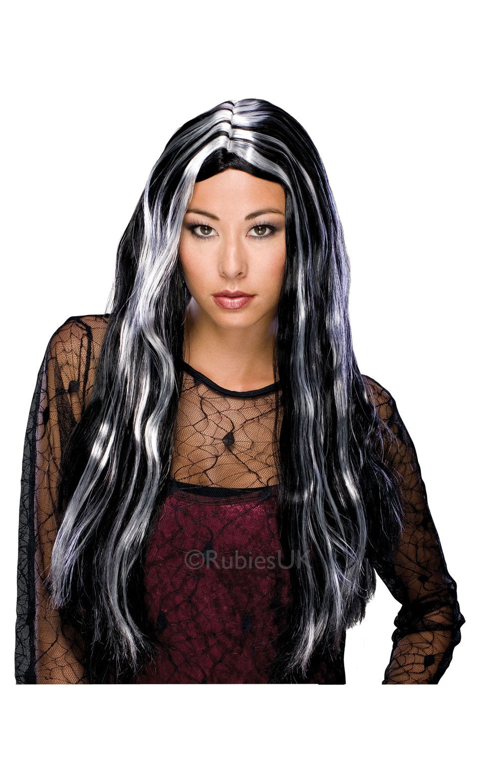 Witch Wig Black & Grey