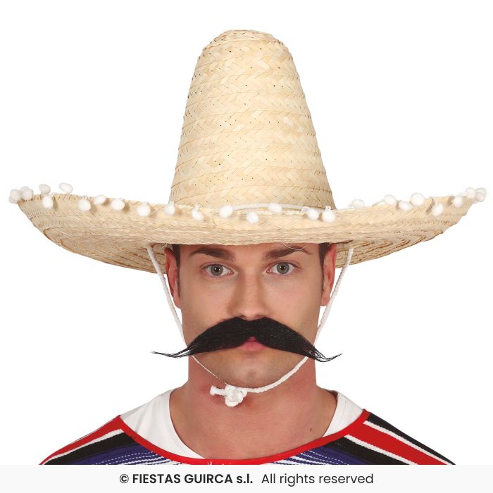 Mexican Straw Hat Adults 50cm Large Sombrero Fancy Dress Accessory