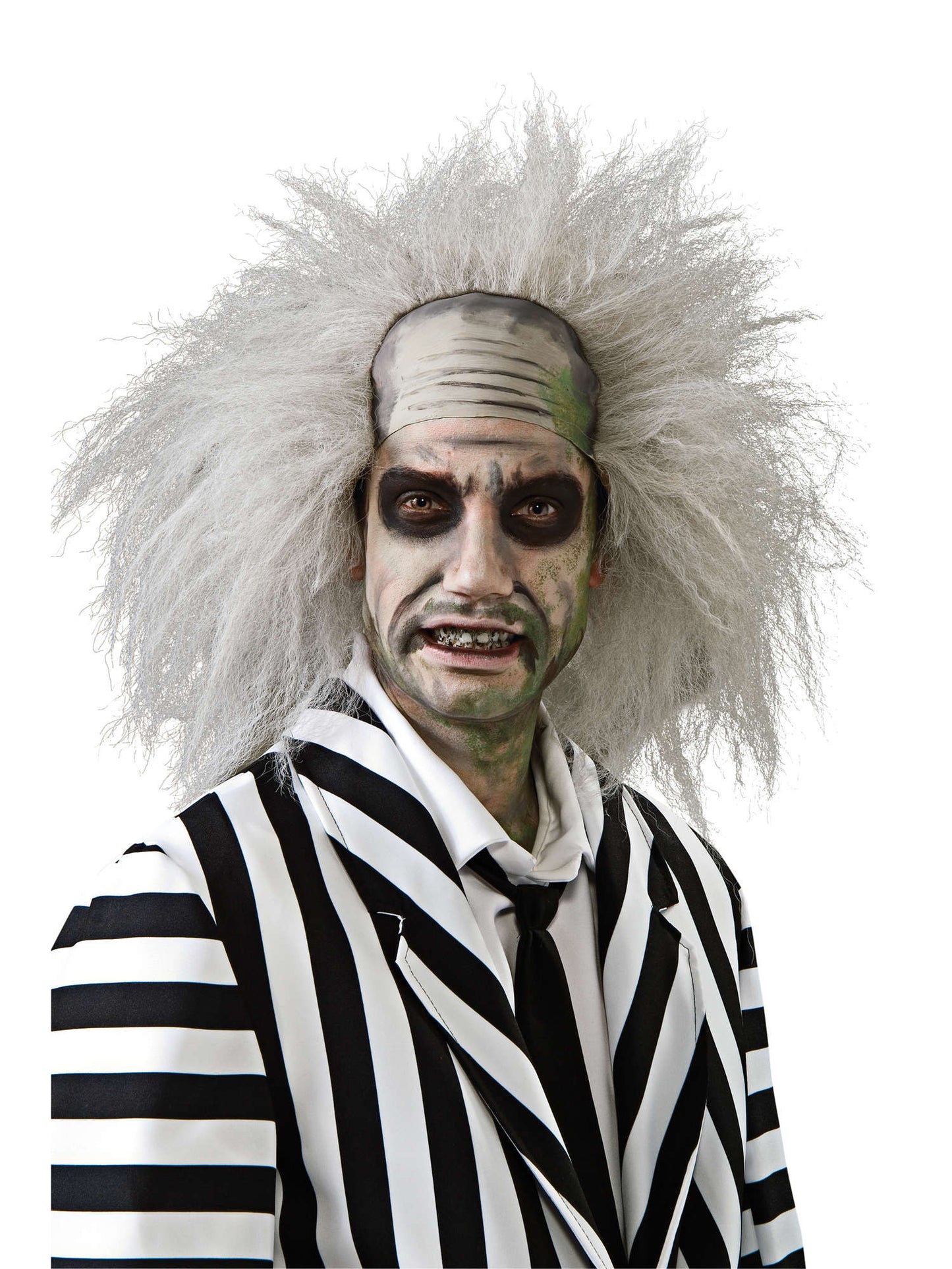 Beetlejuice Wig Adults Halloween Wig Mens Ladies Bald Cap Licensed