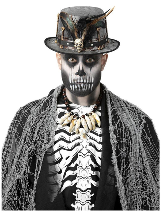 Witch Doctor Distressed Black Top Hat