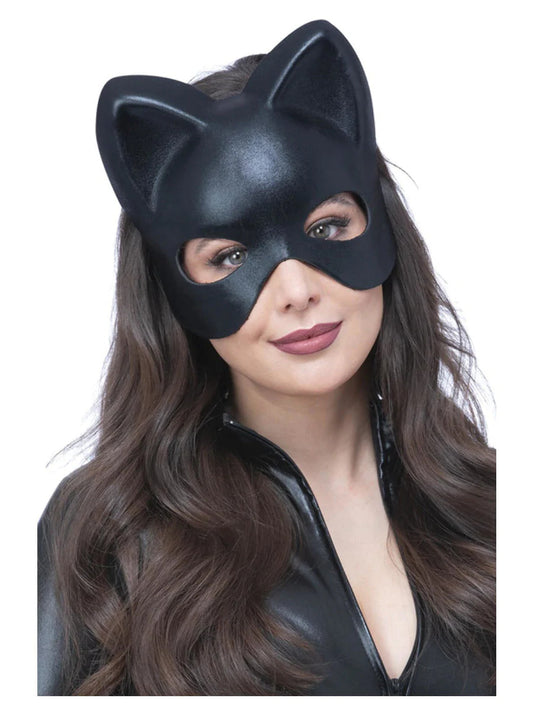 Black Cat Eyemask Adults Halloween Half Cat Mask Fancy Dress Accessory