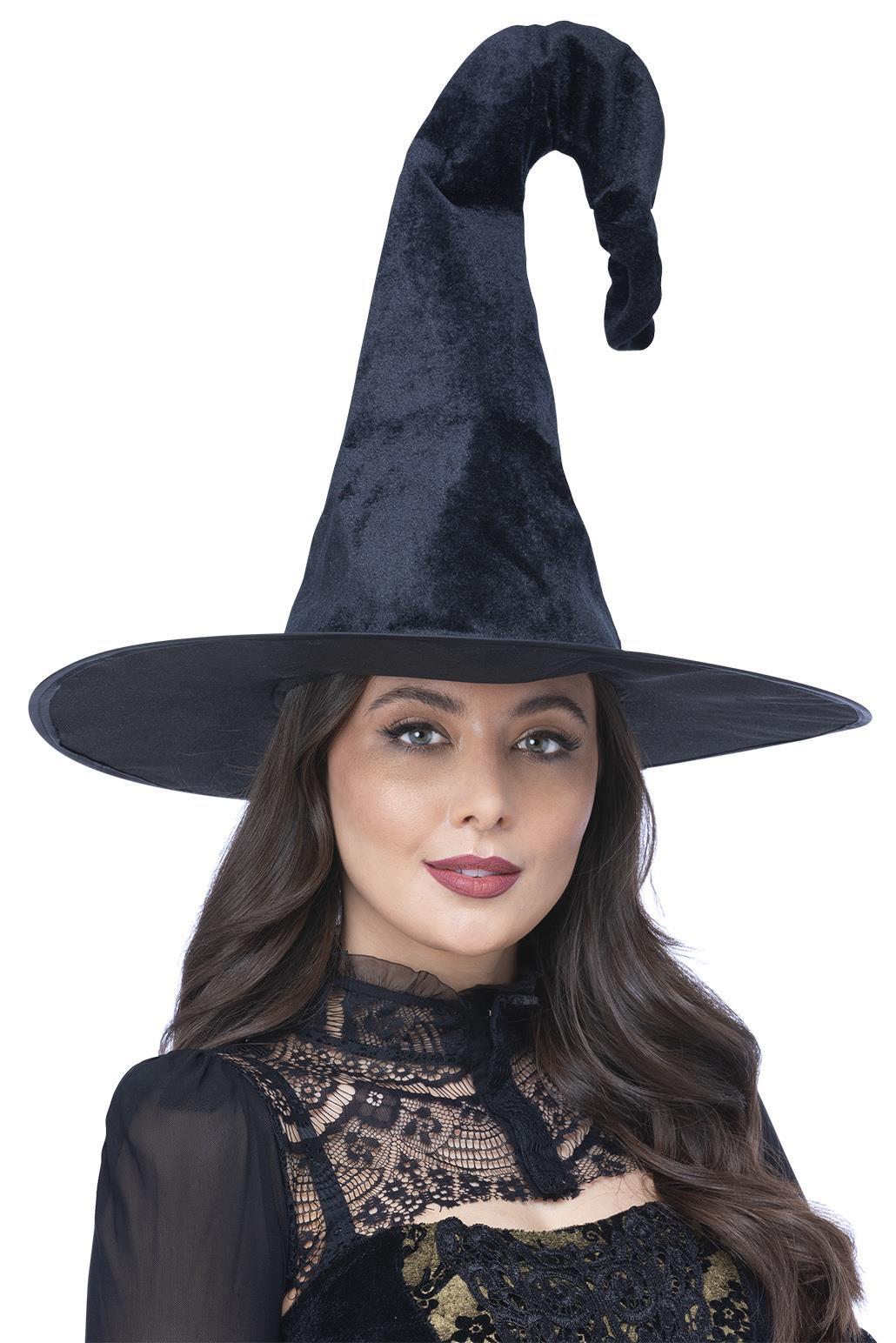 Gothic Coven Witch Hat Ladies Halloween Witches Hat Fancy Dress Accessory