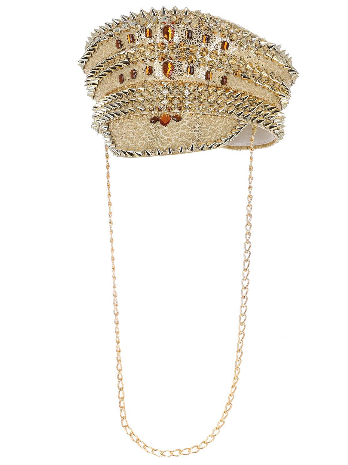 Fever Deluxe Sequin Studded Captains Hat