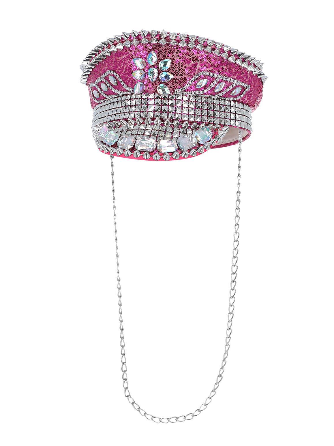 Fever Deluxe Sequin Studded Captains Hat