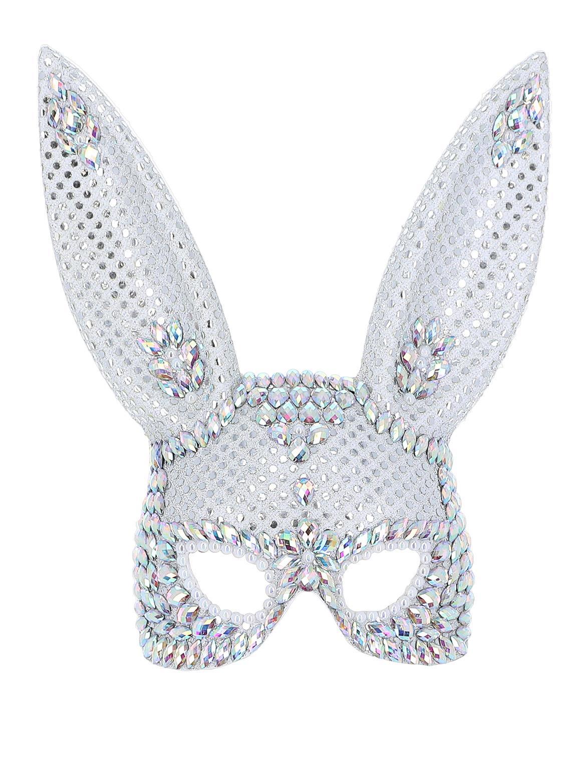 Fever Silver Jewel Bunny Mask