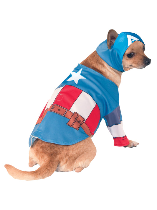 Captain America Dog Costume Animal Pet Fancy Dress Outfit Superhero