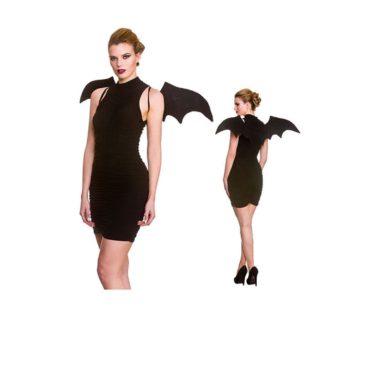 Black Bat Wings Bat Girl Adults Halloween Fancy Dress Accessory