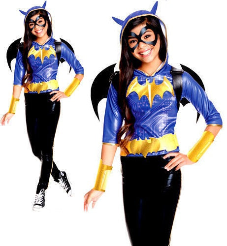 Batgirl Deluxe Costume Kids Batman Superhero Fancy Dress Outfit Comic Book