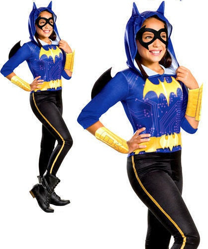 Batgirl Classic Costume Girls Superhero Batman Fancy Dress Comic Book Outfit