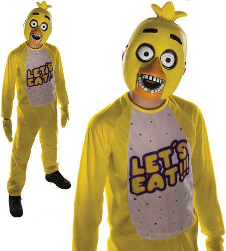 Five Nights At Freddy's Chica Fancy Dress Kids Childs Boys Halloween Costume New