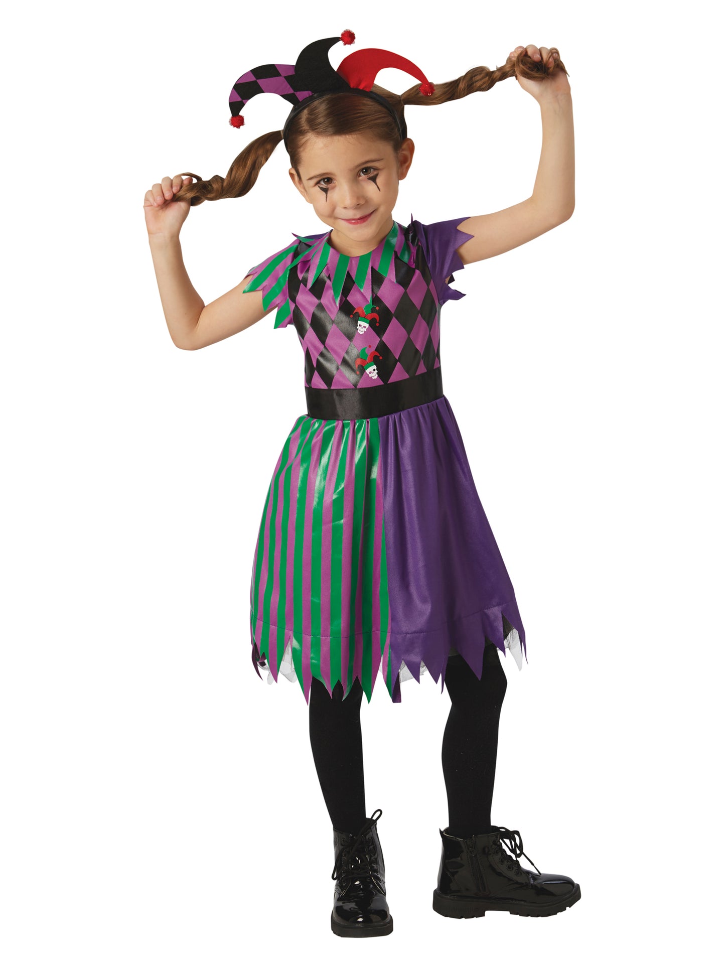 Harlequin Jester Girls Costume