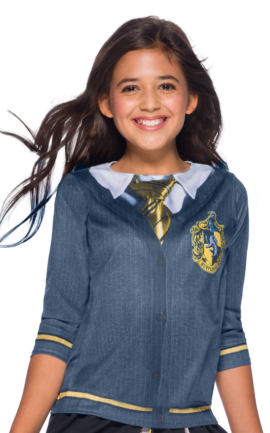 Girls Hufflepuff Top Girls Fancy Dress Harry Potter Kids World Book Day Costume