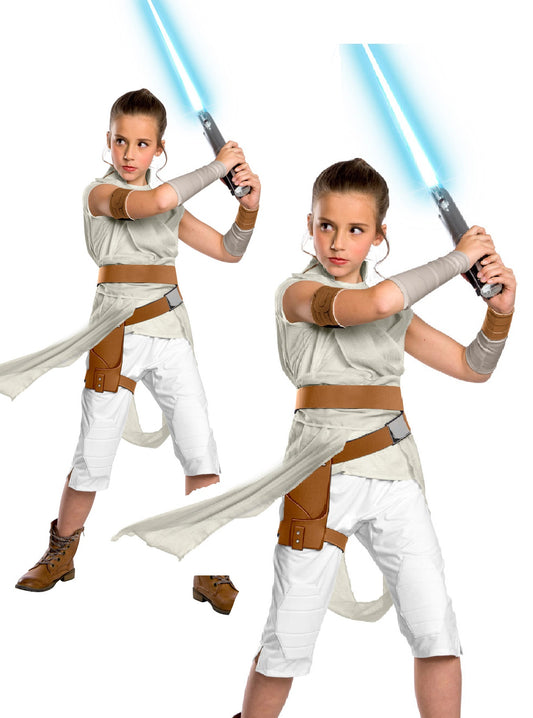 Girls Rey Deluxe Costume Star Wars Episode 9 Licensed Fancy Dress
