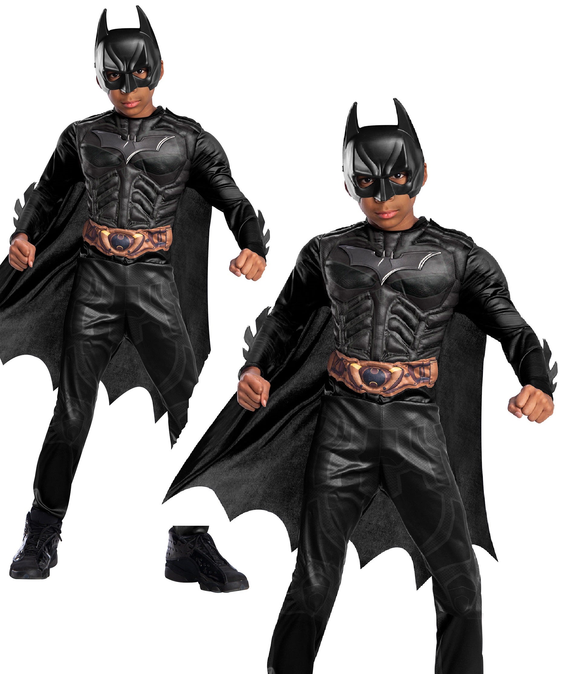Batman Kids Deluxe Costume DC Boys Dark Knight Book Day Superhero Fanc ...