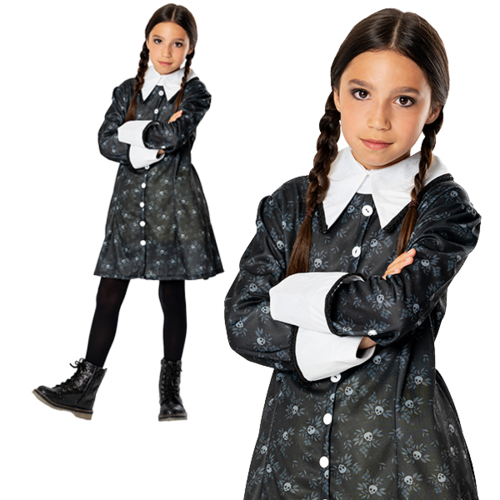 Wednesday Addams Girls Costume