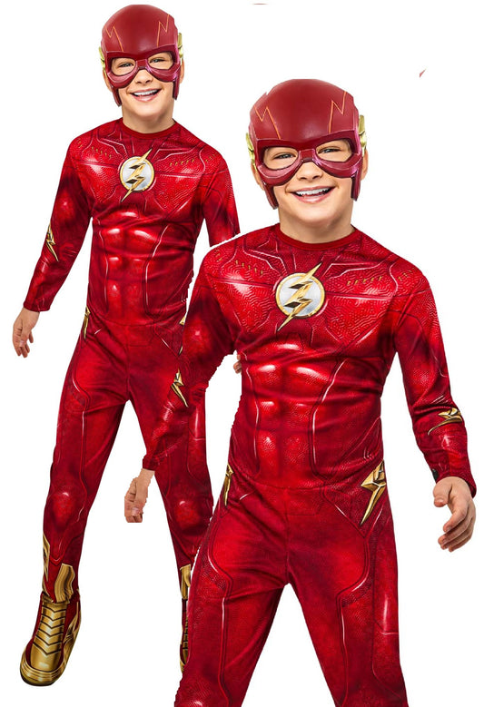 Flash Boys Costume Superhero Kids Licensed Book Day Fancy Dress DC Comics