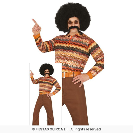 70s Disco Retro Suit Adults Fancy Dress Costume Mens Flared Trousers S-XL