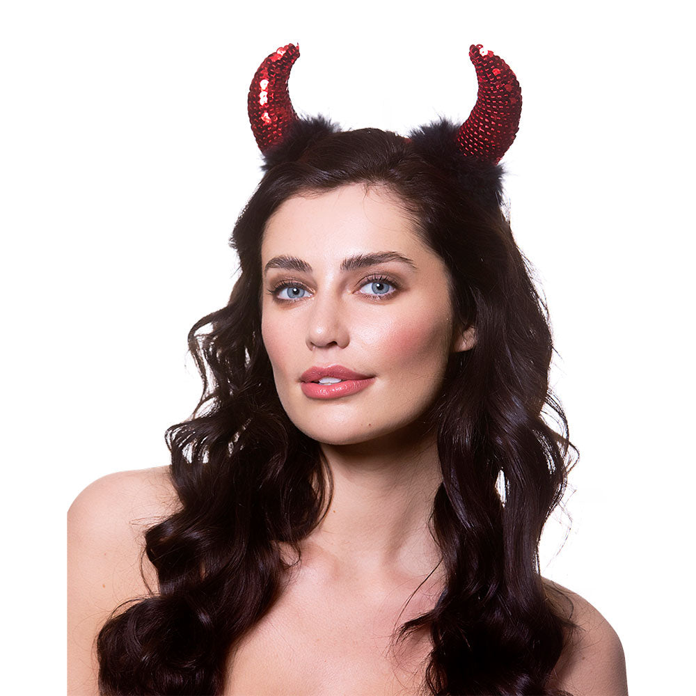 Deluxe Sequin Devil Horns