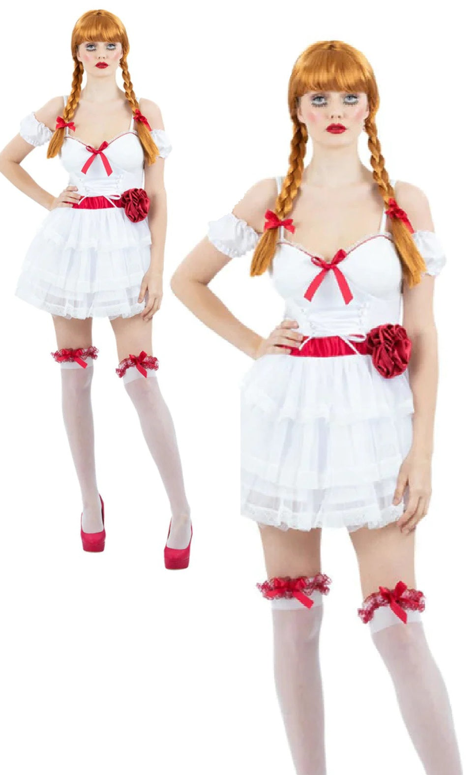 Annabelle Mini Dress Costume Halloween Ladies Doll Licensed Sexy Fancy ...