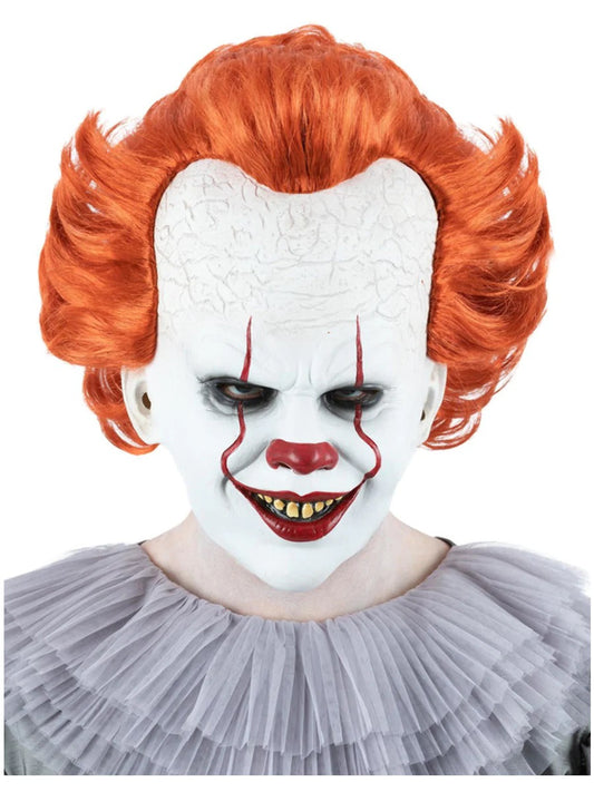 IT Chapter Two Pennywise Mask Halloween Adults Licensed Fancy Dress Clown