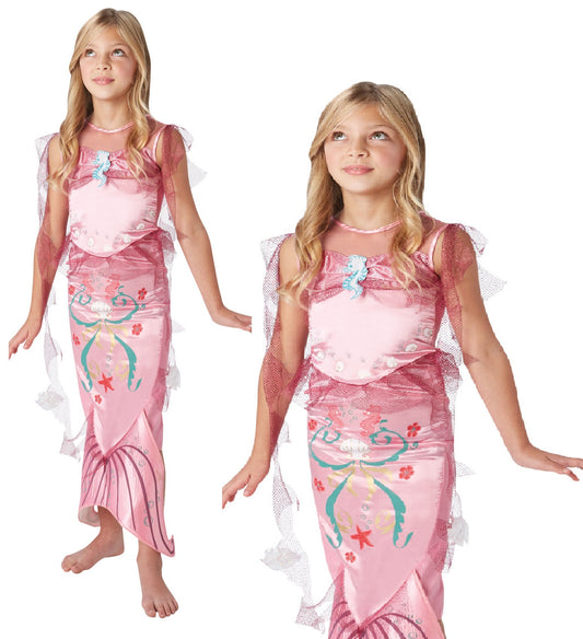 Pink Mermaid Costume Girls