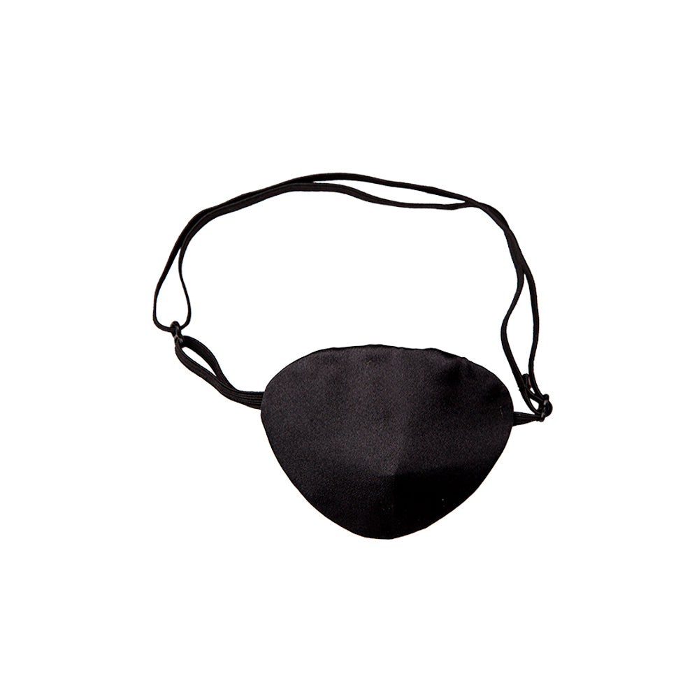Black Satin Eye Patch Adults Pirates Accessory Mens Ladies Black Pirate Eyepatch
