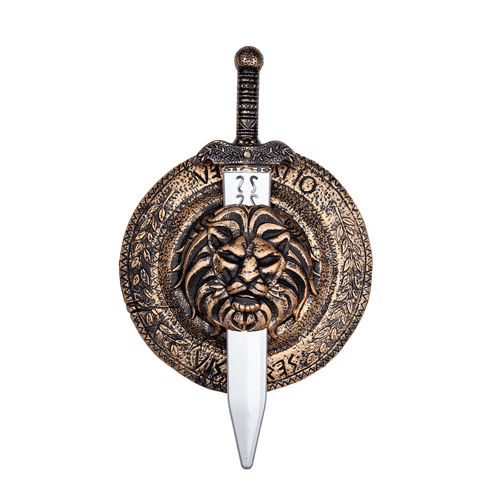 Roman Shield & Sword Set Kids Fancy Dress Medieval Fancy Dress Weapon Prop