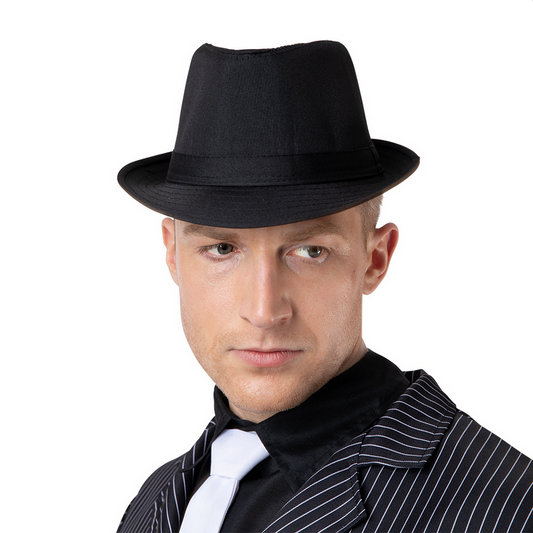 Black Fedora Gangster Hat
