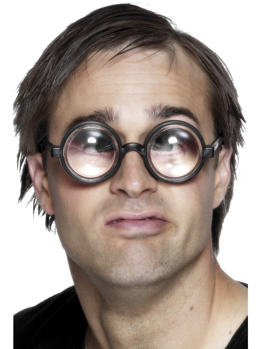 Bug Eye Geek Glasses Mens Ladies School Fancy Dress Accessory