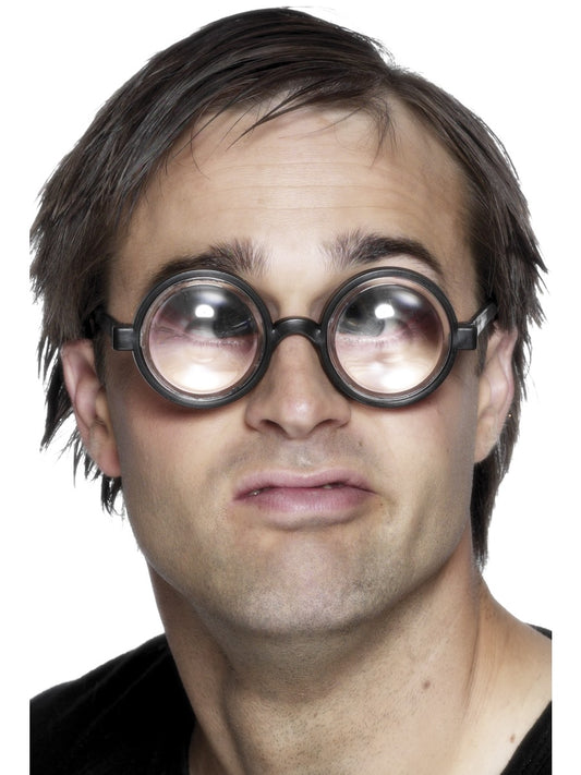 Bug Eye Geek Glasses Mens Ladies School Fancy Dress Accessory