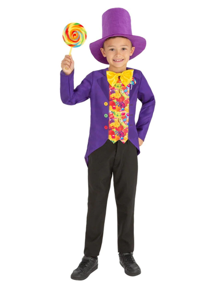 Candy Man Costume Chocolate Factory Book Day Fancy Dress Outfit Wonka