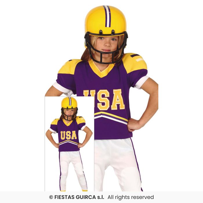 Kids Quaterback Costume American Sports Kids Footballer Fancy Dress Outfit Age 3-12