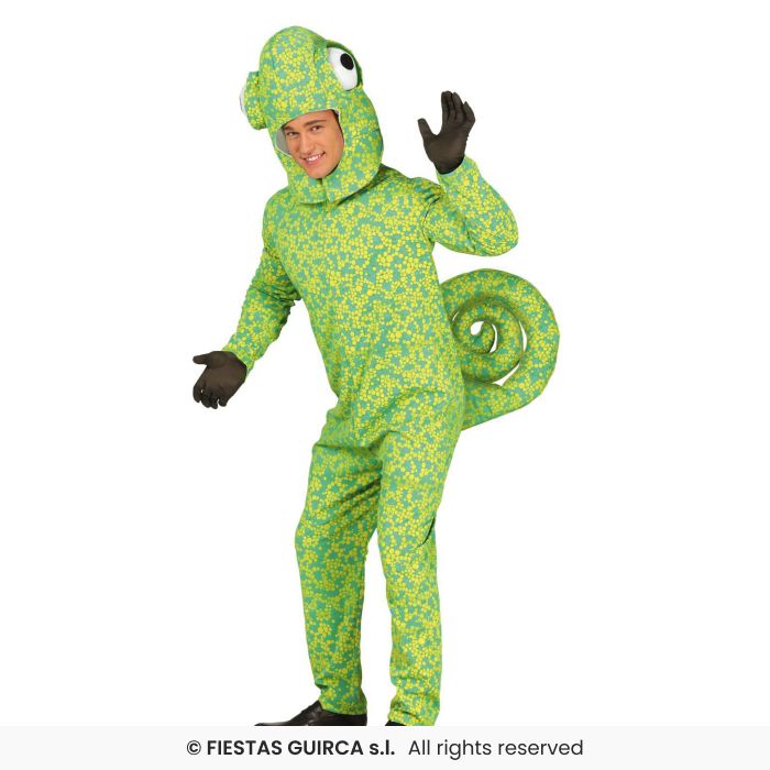 Chameleon Reptile Adults Lizard Fancy Dress Costume Mens Mascot Outfit