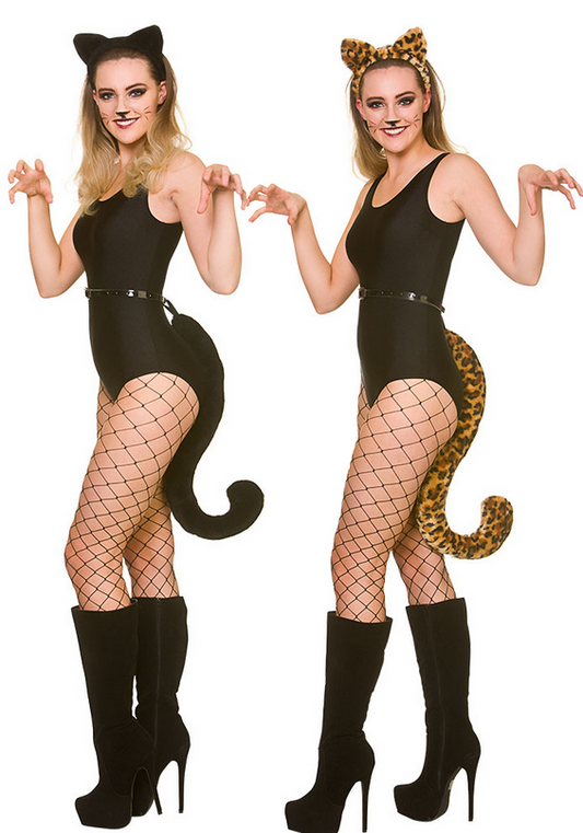 Animal Set Ears & Tail Kit Fancy Dress Deluxe Giant Animal Halloween Book Day