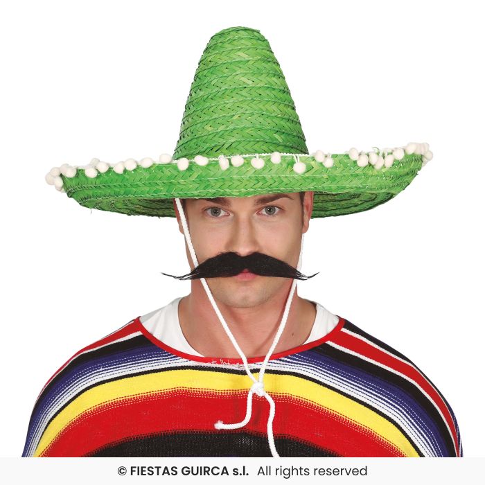 Mexican Straw Hat 50cm Sombrero Mens Ladies Fancy Dress Accessory Multi