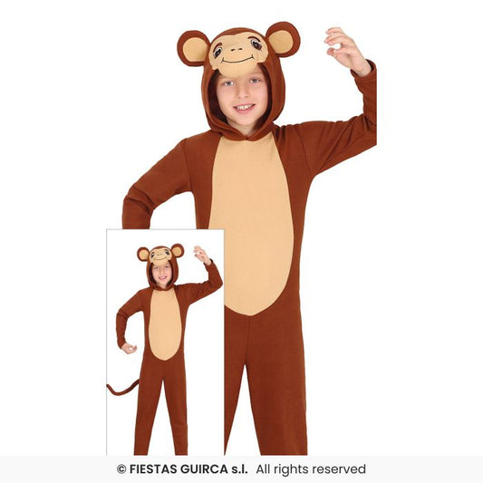 Monkey Costume Kids Book Day Zoo Animal Fancy Dress Outfit Boys Girls Age 3-12
