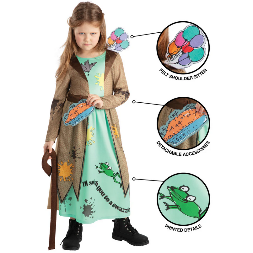 Mrs Twit Costume Roald Dahl Book Day Fancy Dress Costume Official Age 5-10