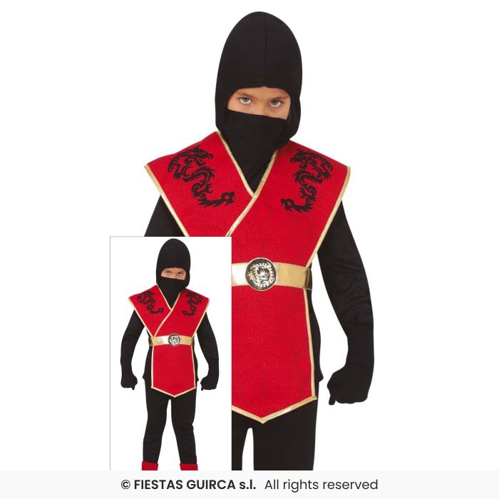Boys Ninja Martial Arts Chinese Ninjas Fancy Dress Costume Boys Age 3-12