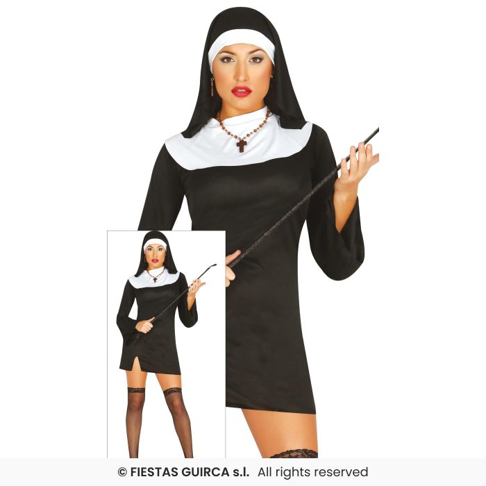 Nun Ladies Costume Sexy Religious Figure Nuns Outfit Adults Fancy Dress