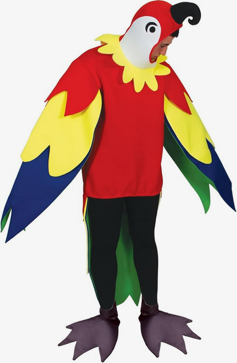 Adult Polly Parrot Bird Animal Fancy Dress Costume Stag Do Unisex Novelty New